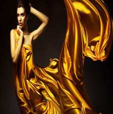 فستان ذهبي